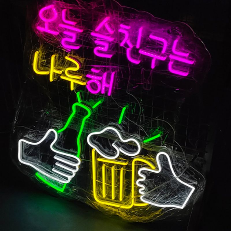 Sinjali tan-neon tal-birra neon magħmulin bl-idejn 2