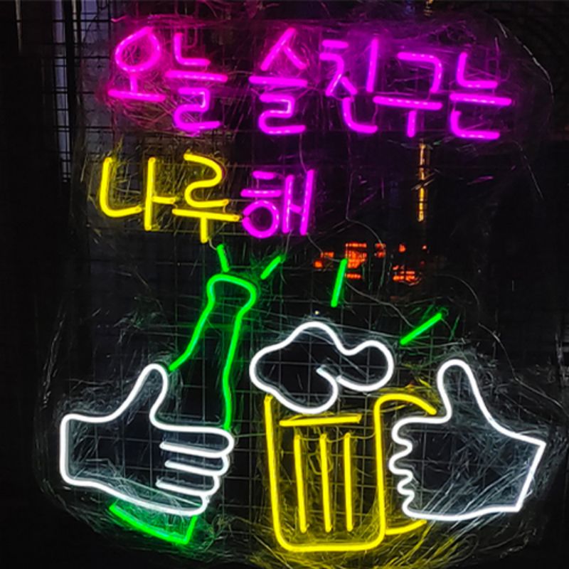 Beer Neon Alamomin Neon na hannu 4