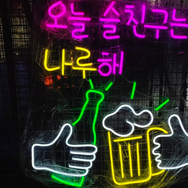 Insegne al neon di birra neon fatte a mano 5