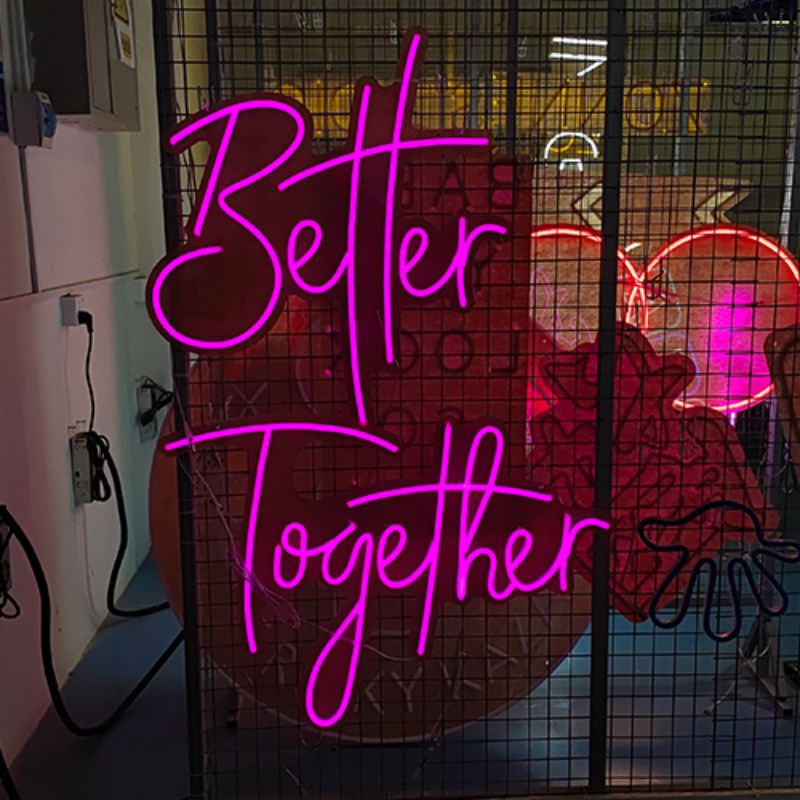 Better together neon sign wedd3