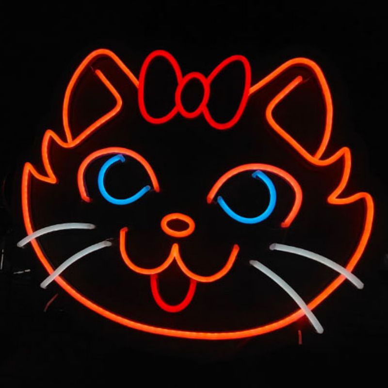 Kočičí neonové nápisy herní centrum neo2