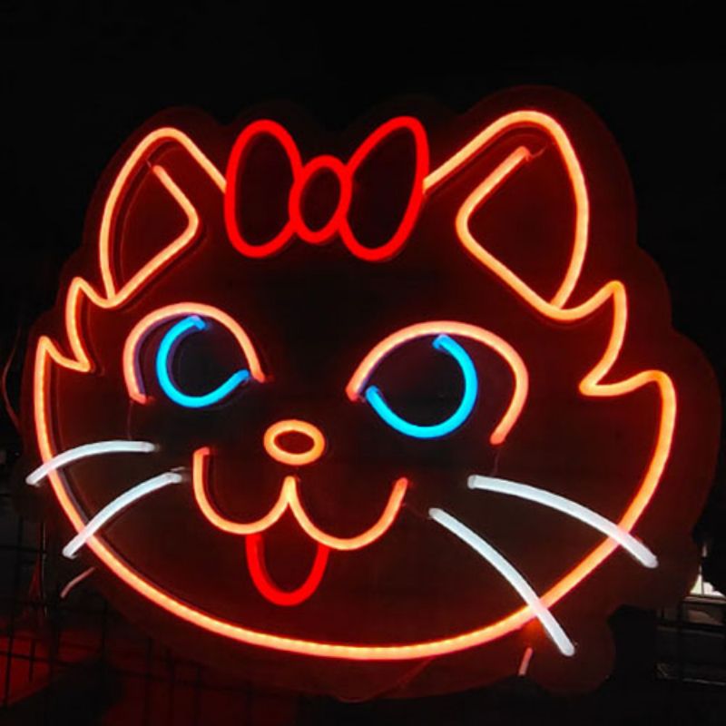 Cat neon signs game center neo3