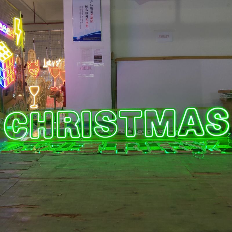 Kalėdinis neoninis ženklas 12v Merry 2