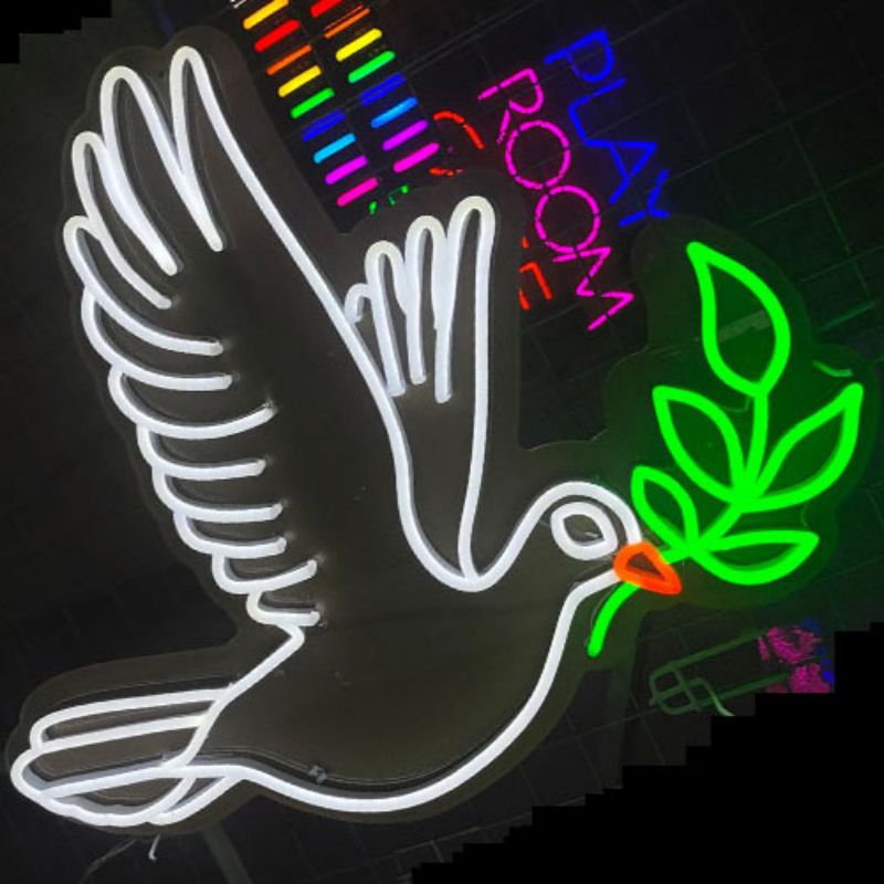 Özel güvercin neon tabelası daha parlak3