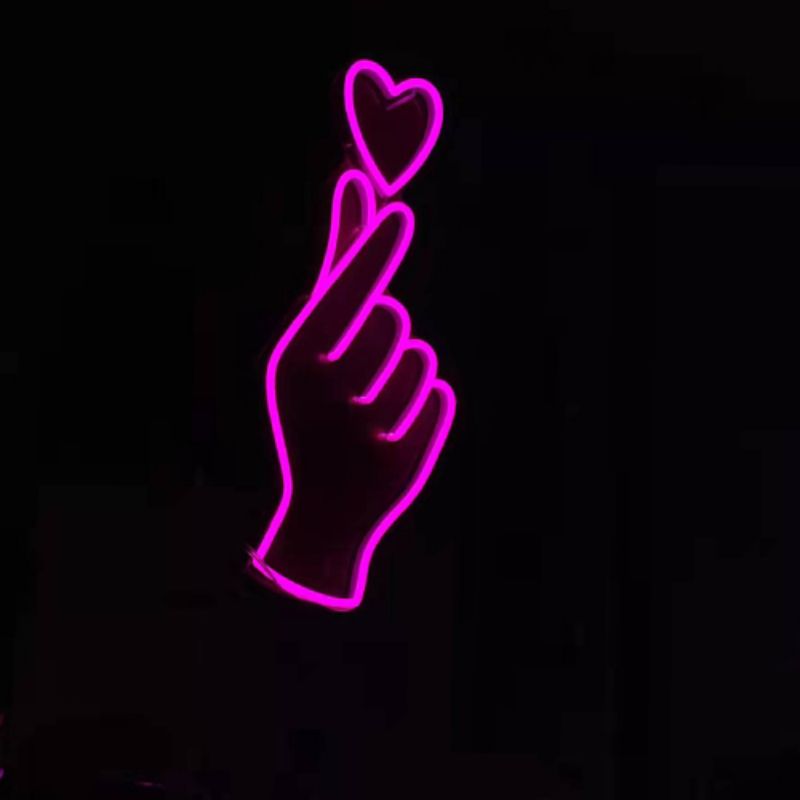 Finger love neon sign kilos1