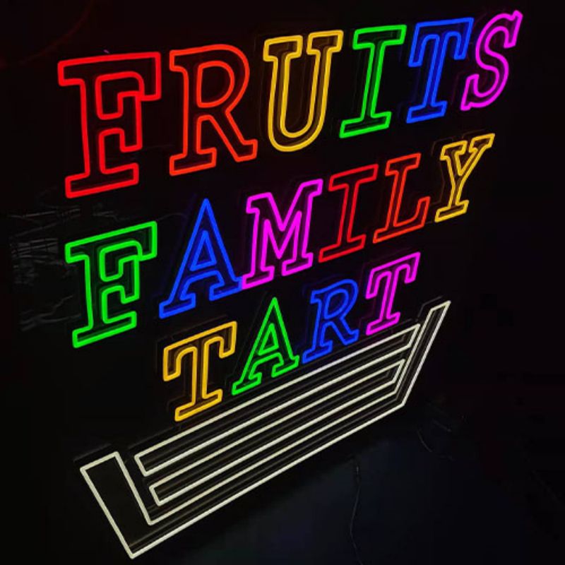 Φρούτα νέον πινακίδα custom colorf4