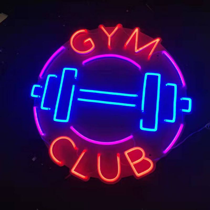 GYM Club comhartha neon seomra leapa gym4