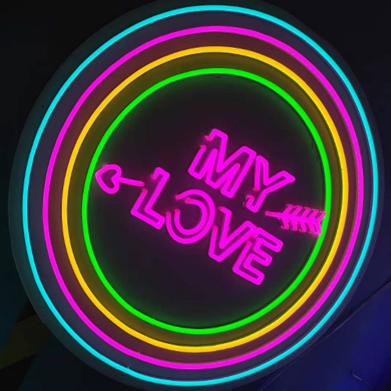 Moja ljubav neonski natpis Valentine ne1