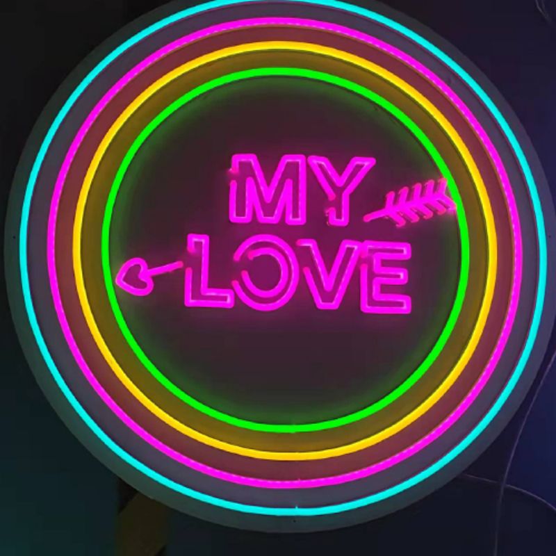 Moja ljubezen neonski napis Valentine ne3