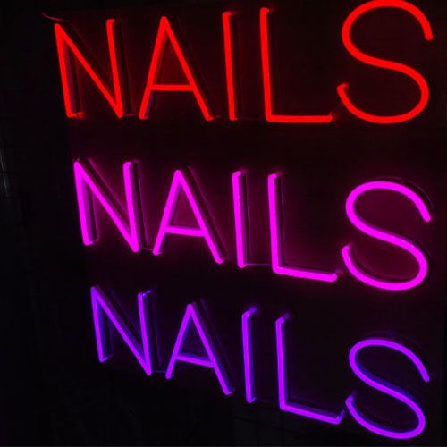 Nails neon Sign lampu neon sig2