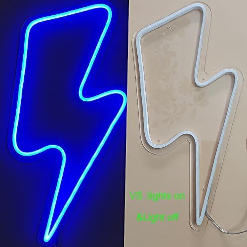 Neon Lightning Bolt Sign Light5