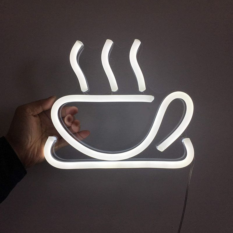 နီယွန်ဆိုင်းဘုတ် ကော်ဖီခွက် LED ဆိုင်းဘုတ် ၃
