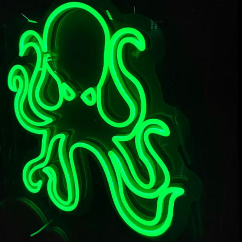 Octopus neon signs coffee shop3