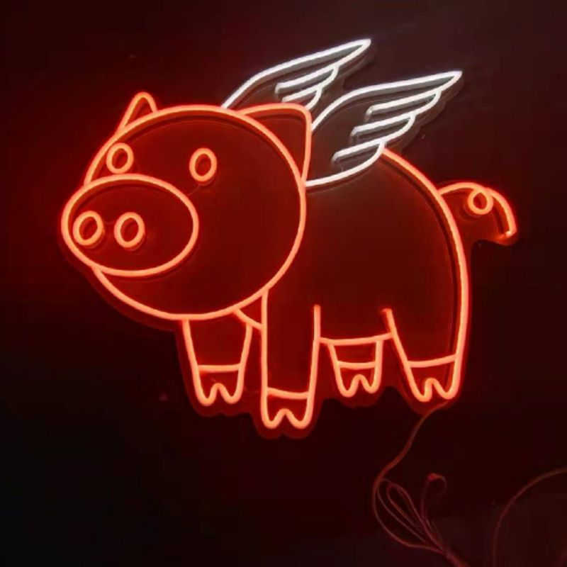 Pig neon signs hânmakke 12v ne2