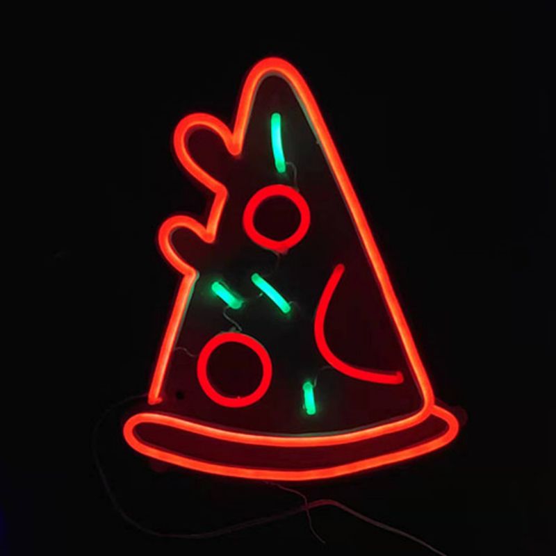 Pizza neon neon feito à mão2