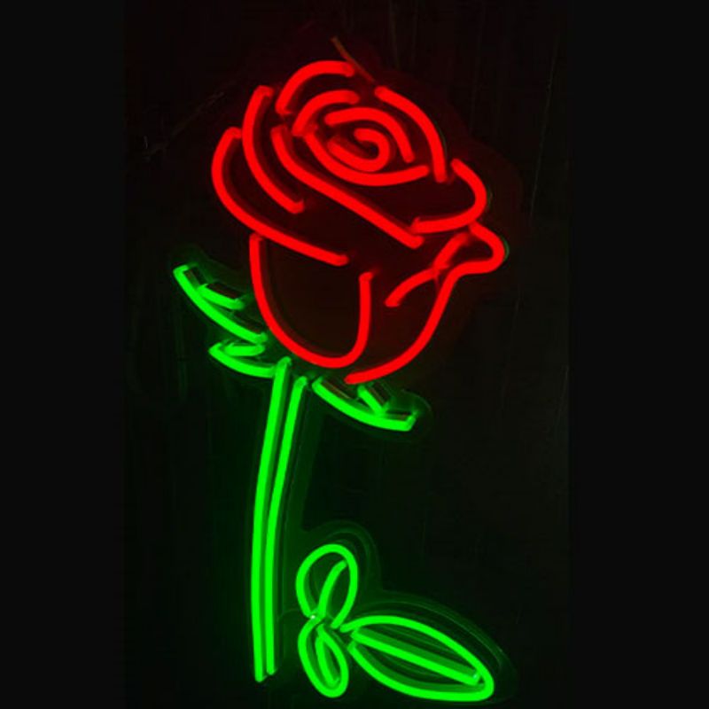 Nîşanên neonî yên gul neona romantîk 2