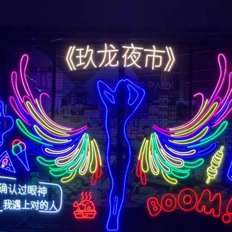 Wings Neon sign Angel feather 2